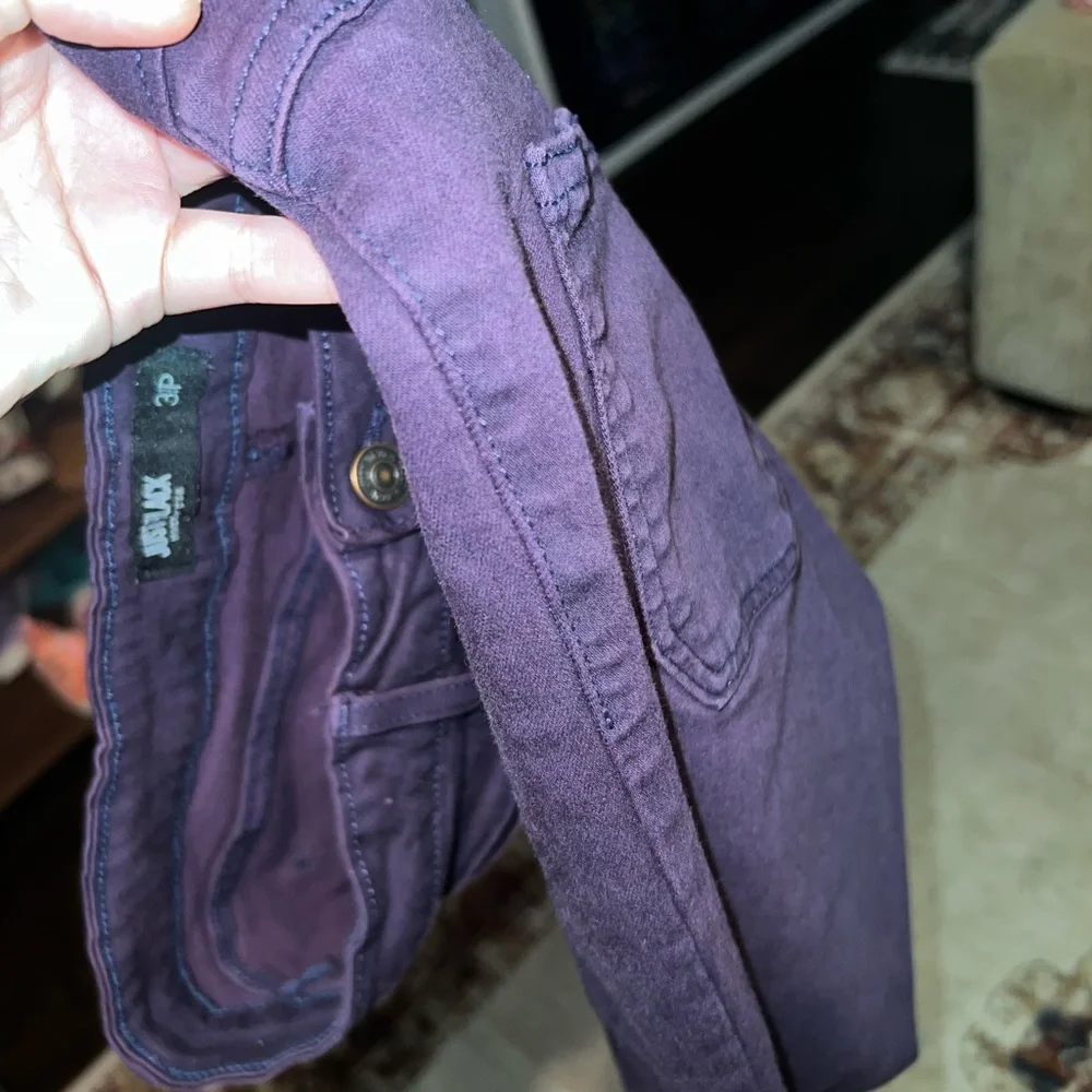 EUC JUST BLACK WOMENS PURPLE ACID WASH LIKE JEANS SIZE 31P - Picture 3 of 7